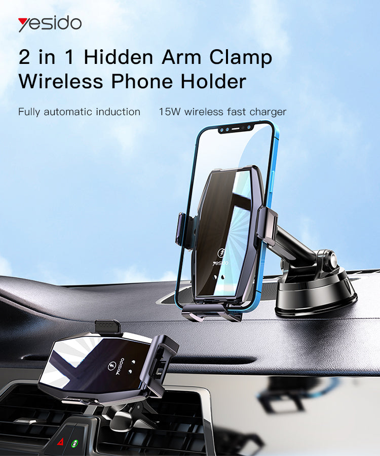 Car Wireless Charger Mobile Phone Holder Automatically Senses Opening And Closing