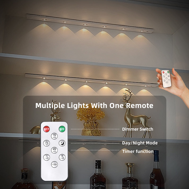 Motion Sensor Lamp Under The Cabinet Dimmable Cabinet Lamp Rechargeable Magnetic Suction Installation Kitchen Night Light Wardrobe Lamp